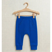 Calça Bolsão Canguru - Algodão Stretch | Azul Royal