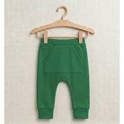 Calça Bolsão Canguru- Algodão Stretch | Verde Bandeira