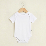 Body Manga Curta - Algodão Premium | Branco Puro