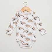 Body Manga Longa - Algodão Premium | Tartarugas Aquareladas