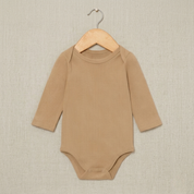 Body Manga Longa - Algodão Canelado | Bege Médio