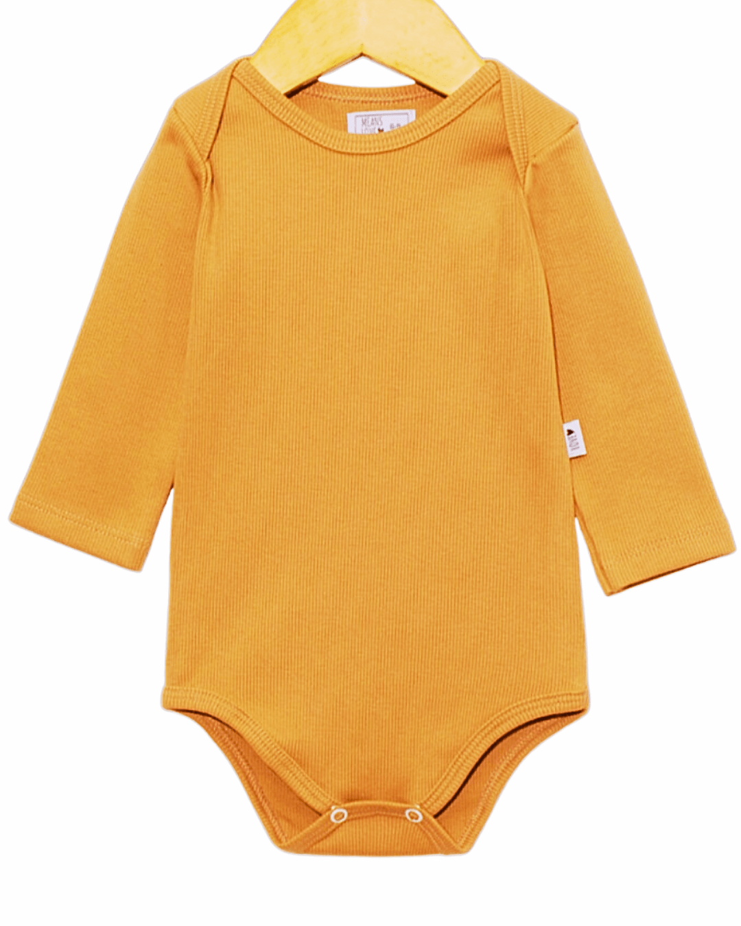 Body Bebê e Infantil Unissex – Tecido Canelado Premium Liso | Cor Mostarda