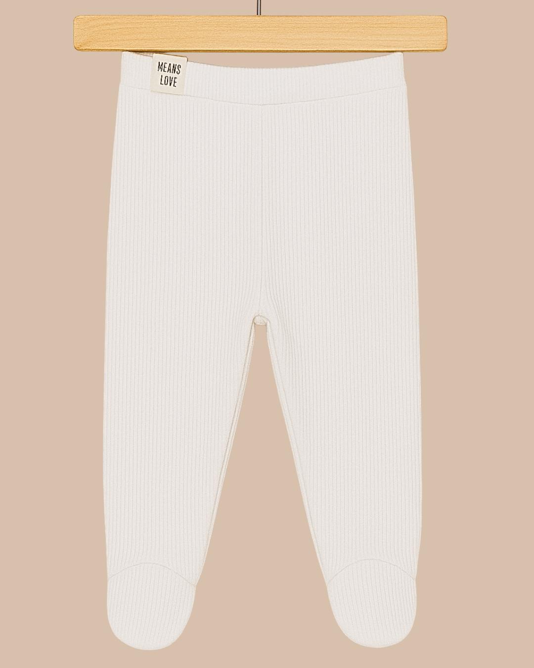 Kit Calça de Pezinho + Body Kimono  Recém-Nascido - Branco Canelado