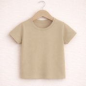 Camiseta Manga Curta - Meia Malha | Bege Claro