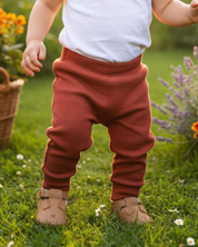 Calça Bebê e Infantil Unissex – Algodão Canelado Premium Liso | Telha