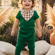 Calça Bebê e Infantil Unissex - Algodão Premium Stretch Liso | Verde Bandeira