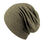 Touca Gorro Bebê/Infantil Estilo Beanie Adaptável - Canelado Premium | Preto Mescla