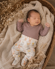 Kit Body Kimono + Calça com Pezinho – Recém-Nascido à 3 Meses | 100% algodão - Havana e Angela Doll