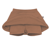 Saia com Short Infantil Menina – Tecido Algodão Liso | Cor Caqui