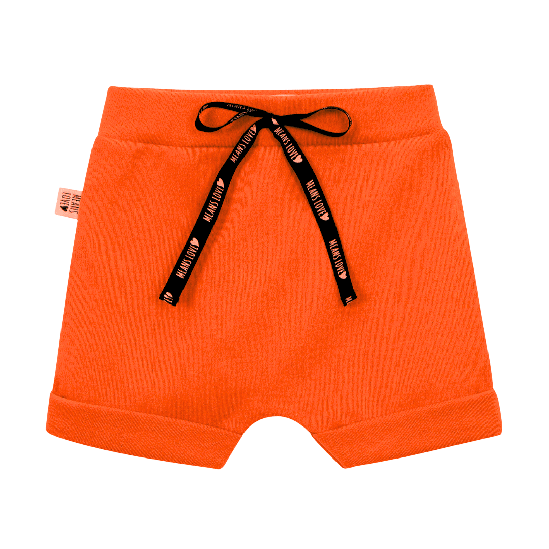 Bermuda Bebê/Infantil Menino – Algodão Liso | Cor Laranja