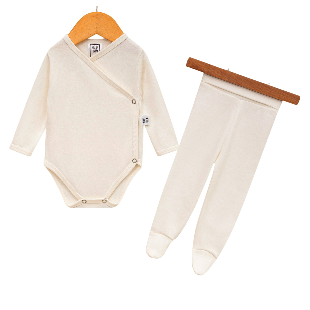 Kit Calça de Pezinho + Body Kimono  Recém-Nascido - Circus