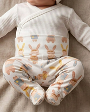 Kit: Body Kimono + Calça e Touca Orelhinha – Recém-Nascido à 3 Meses | 100% algodão - Branco Puro e Angela Doll