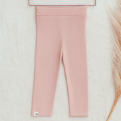 Legging Bebê e Infantil Menina – Canelado Algodão Premium Liso | Rosa Claro