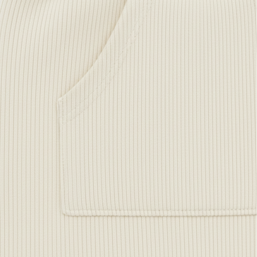 Calça Bebê e Infantil Bolsão Canguru Unissex – Canelado Premium Liso | Off White