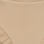 Short Bebê e Infantil Menina – Tecido Canelado Premium Liso | Areia