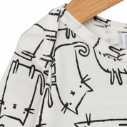 Body Bebê e Infantil Unisssex – Malha Body Estampado | Gatinhos Minimalistas