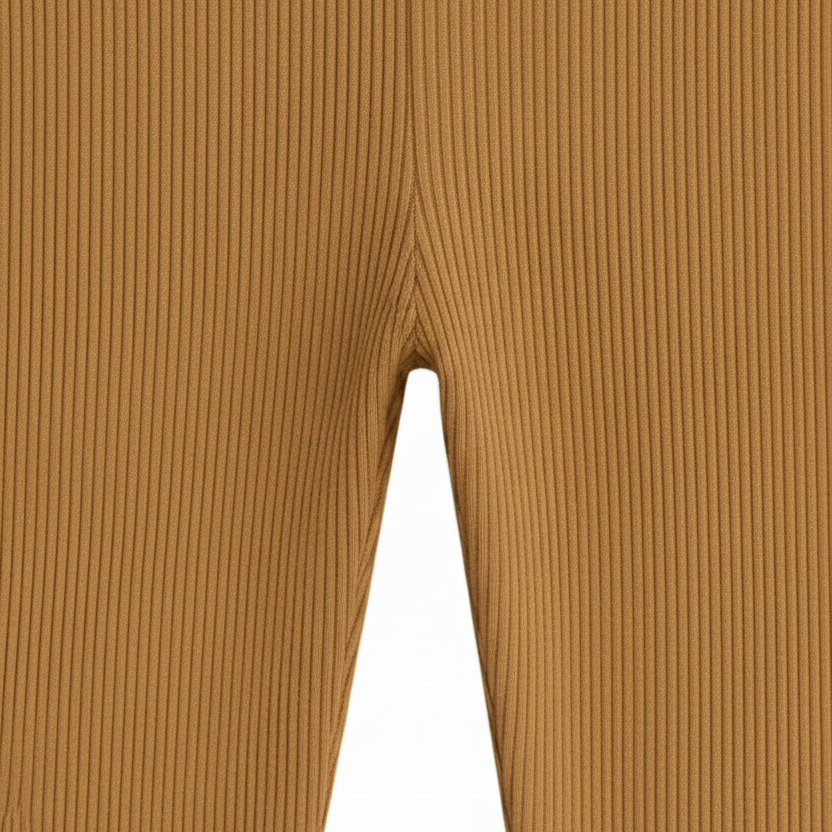 Legging Bebê e Infantil Menina – Canelado Algodão Premium Liso | Marrom Claro