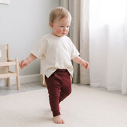 Calça Bolsão Canguru - Algodão Stretch | Merlot