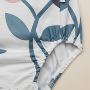 Salopete/Romper Bebê e Infantil Unissex –  Poliéster + Elastano Estampado | Floral Vintage Grande