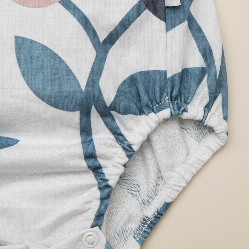 Salopete/Romper Bebê e Infantil Unissex –  Poliéster + Elastano Estampado | Floral Vintage Grande