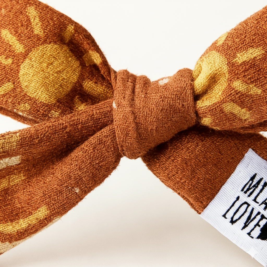 Par de Presilhas de Cabelo Infantil - Algodão Premium Estampa Exclusiva | Sol e Arco Iris Boho