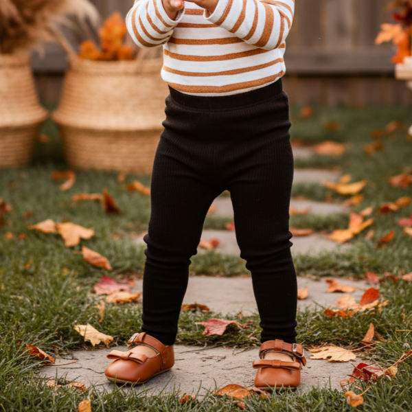 Legging Bebê/Infantil Menina – Malha Algodão Lisa | Preta