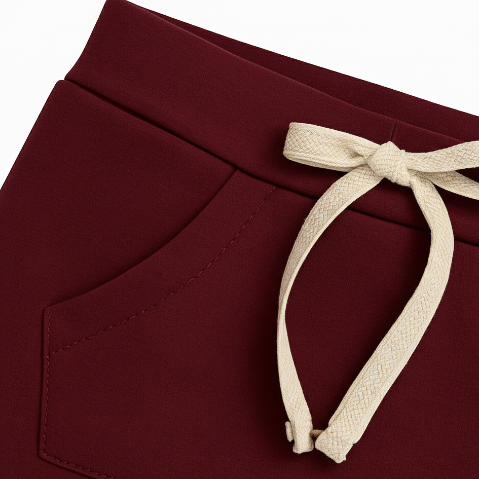 Bermuda Bebê/Infantil Menino – Algodão Stretch Premium Liso | Merlot