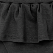 Saia com Short Infantil Menina – Algodão Premium Liso | Preto