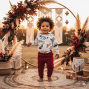 Calça Bebê/ Infantil Unissex Com Bolso Canguru - Algodão Premium Stretch Liso | Merlot