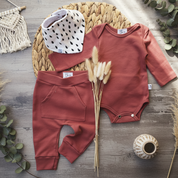Body Bebê/Infantil Manga Longa Unissex - Algodão Premium Liso | Terracota