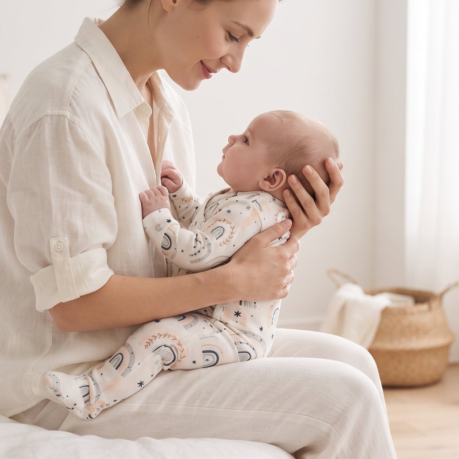 Saída Maternidade Recém-Nascido 4 Peças - Cotton Adapt | Baby Rainbow