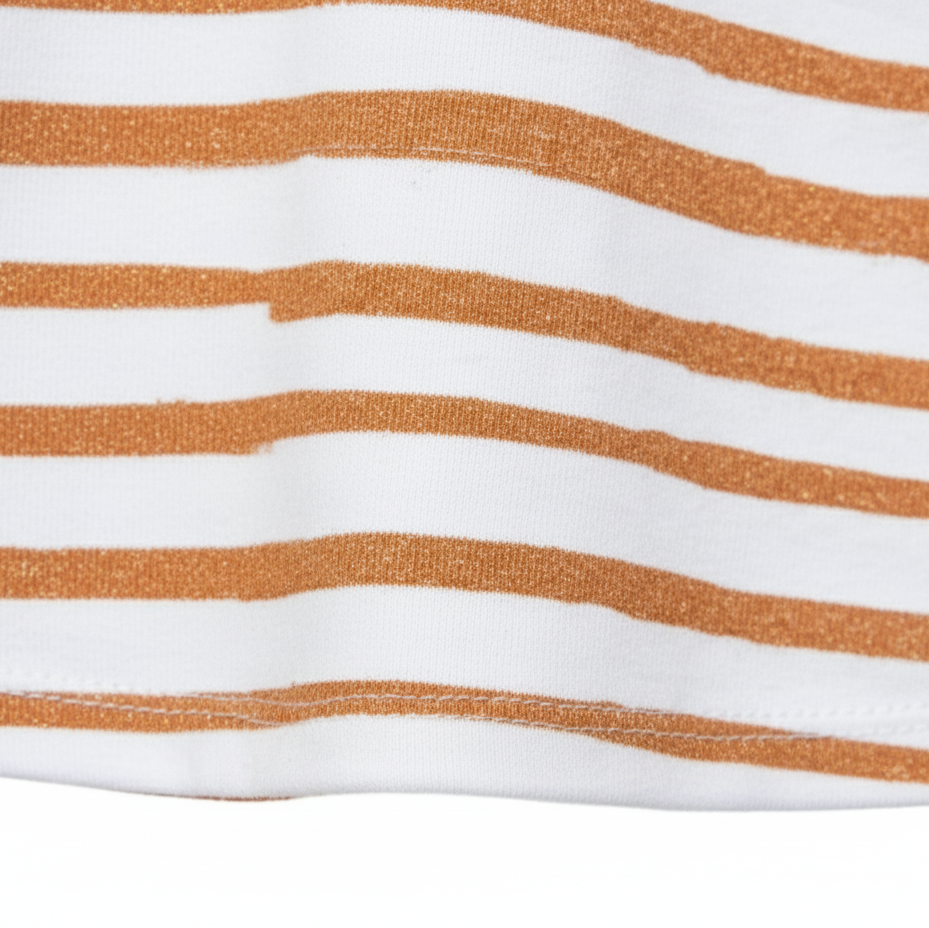 Saia com Short Infantil Menina – Algodão Premium Estampa Exclusiva | Listras Amarelas