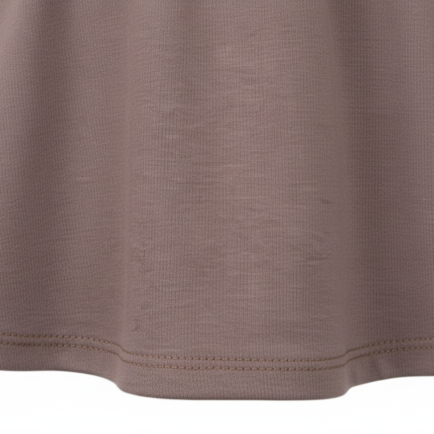 Saia com Short Infantil Menina – Algodão Premium Liso | Caqui