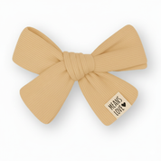 Presilha de Cabelo Infantil – Algodão Premium Canelado Liso | Areia