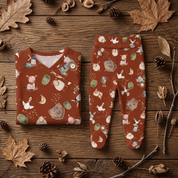 Kit Body Kimono + Calça com Pezinho Recém-Nascido a 3 Meses - Cotton Adapt | Fazendinha Encantada