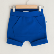 Bermuda Bolsão Canguru - Algodão Stretch | Azul Royal