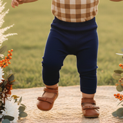 Legging Bebê e Infantil Menina – Canelado Algodão Premium Liso | Azul Marinho