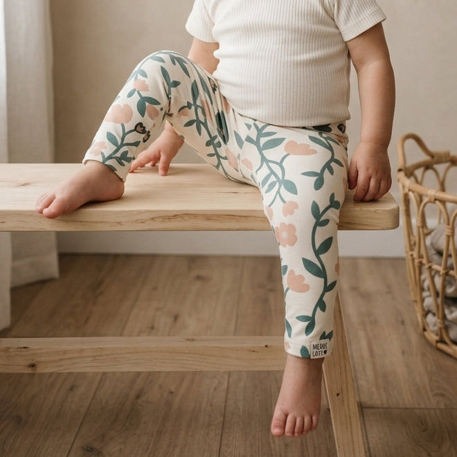 Legging - Cotton Adapt | Floral Vintage Tons de Azul