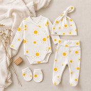 Saída Maternidade Recém-Nascido 4 Peças - Cotton Adapt | Little Sunshine