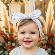 Laço de Cabelo Infantil Regulável – Algodão Stretch Estampa Exclusiva | Constelação