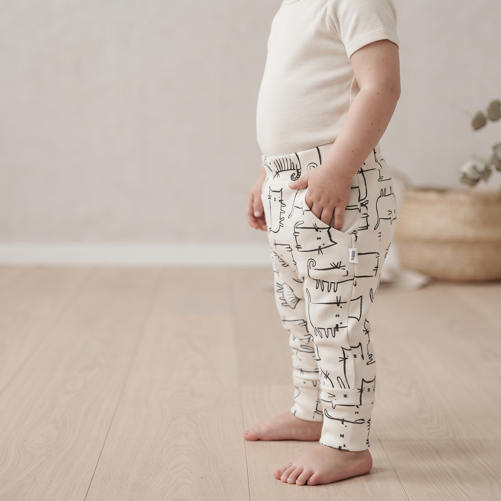 Calça - Malha Algodão | Gatinhos Minimalistas