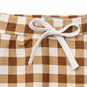 Bermuda Bebê/Infantil Menino – Cotton Premium Estampa Exclusiva | Vichy Marrom Clássico