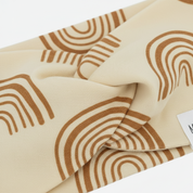 Faixinha de Cabelo Bebê - Algodão Premium Estampa Exclusiva | Arcos Boho Fundo Bege