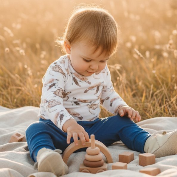 Body Bebê/Infantil Manga Longa Unissex - Algodão Premium Estampa Exclusiva | Tartarugas Aquareladas