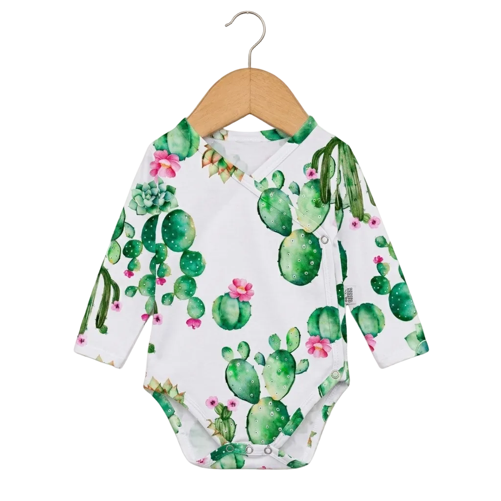 Body Kimono Recém-Nascido à 3 Meses - Cotton Adapt | Cactos Tropical