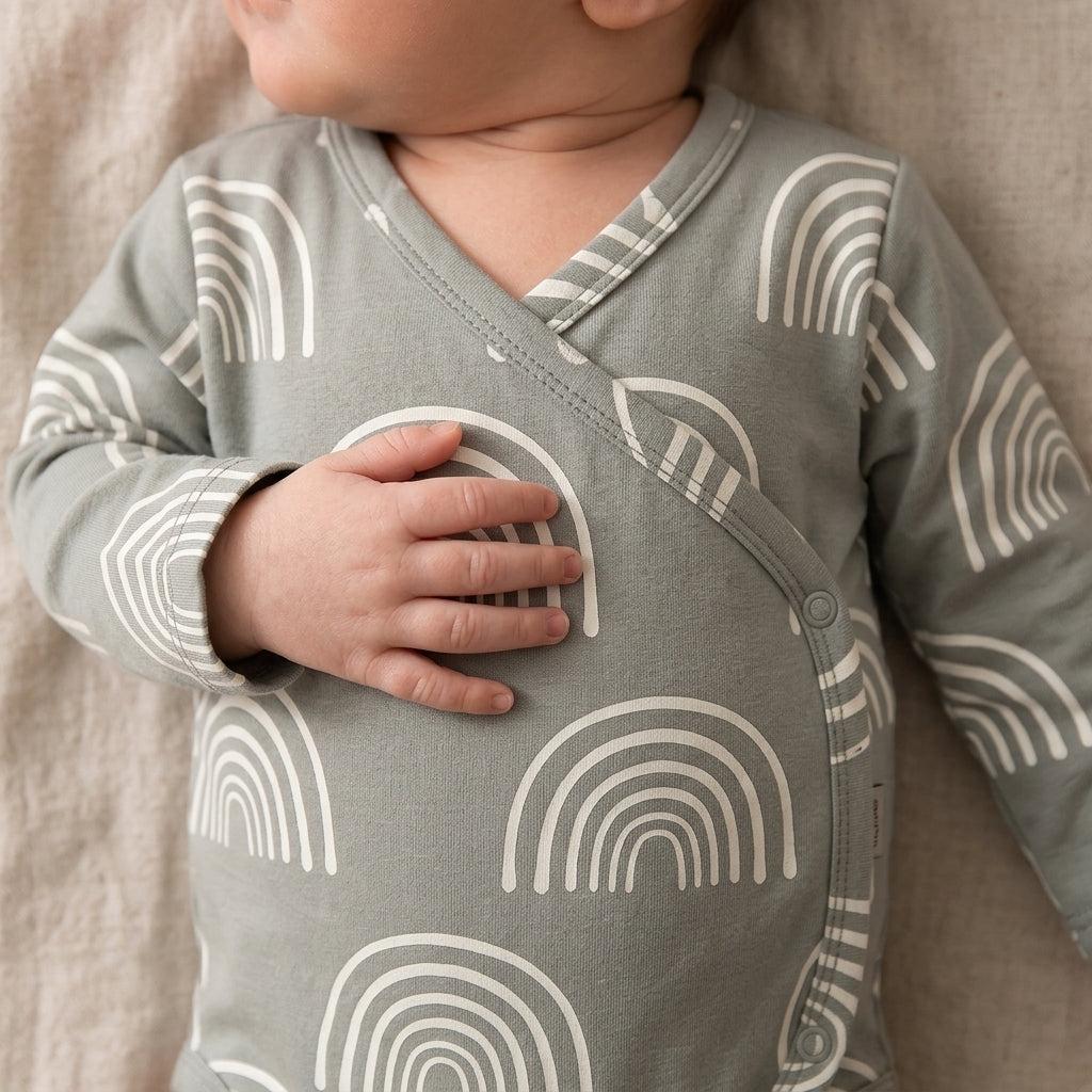 Body Kimono Recém-Nascido à 3 Meses - Cotton Adapt | Nordic Rainbow