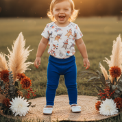 Legging Bebê e Infantil Menina – Algodão Stretch Premium Liso | Azul Royal