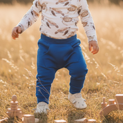 Calça Bebê/Infantil Unissex Com Bolso Canguru - Algodão Stretch Lisa | Azul Royal