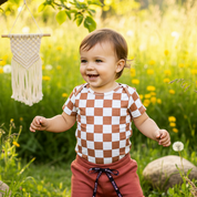 Body Bebê/Infantil Manga Curta Unissex - Algodão Premium Estampa Exclusiva | Plaid