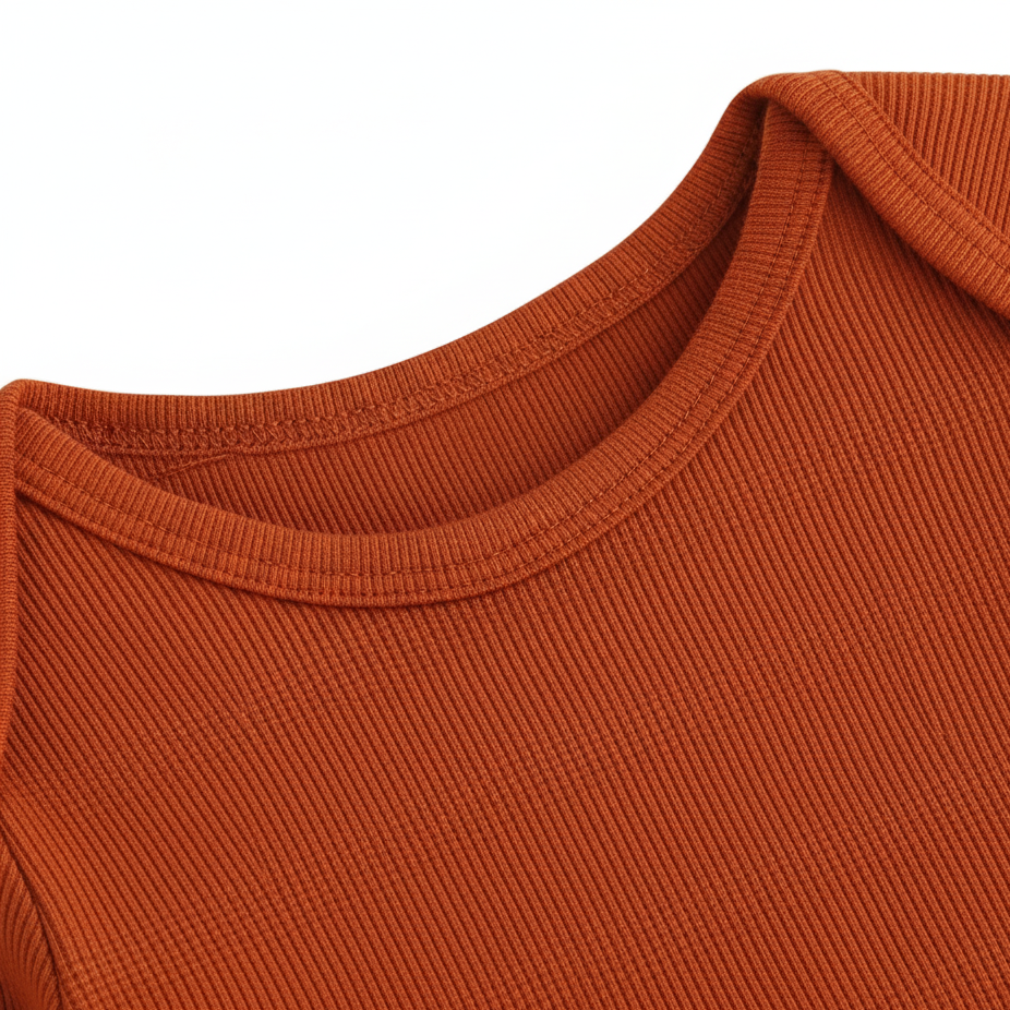 Body Bebê e Infantil Unissex – Algodão Canelado Premium Liso | Telha